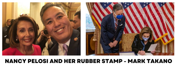 Mark Takano and Nancy Pelosi